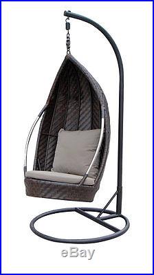 Outdoor Patio Hanging Egg Chair Swing Java Wicker Affordable 50
