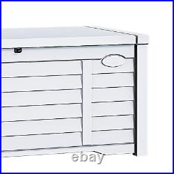 120 Gallon Outdoor Storage Box Deck Patio Bench Waterproof Lock Organizer Garden