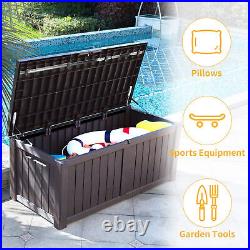 120gal Weatherproof Patio Garden Pool Storage 450L Resin Outdoor DECK BOX