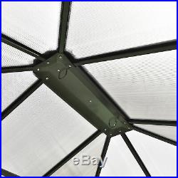 12'x10' Outdoor Patio Gazebo Canopy Tent Hardtop Polyester Roof Garden Pergola