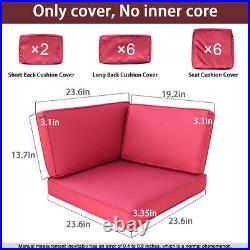 14X Patio Sofa Furniture Cushions Cover Replacement Red Chair Covers Slipcover