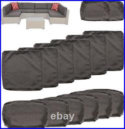 14 Pack Outdoor Patio Furniture Chair Cushion Covers Set Replacement Sofa Covers