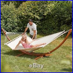 161 Wooden Curved Arc Hammock Stand With Hammocksize Outdoor Patio Garden Swing