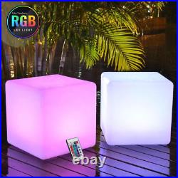16 LED Light Cube Stools Chair with Remote Control 16 RGB Colors Rechargeable