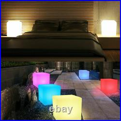 16 LED Light Cube Stools Chair with Remote Control 16 RGB Colors Rechargeable