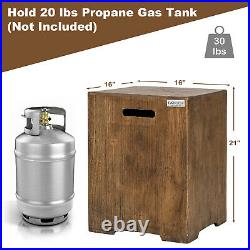 16 Outdoor Hideaway Table Propane Tank Cover for 20 LBS Propane Gas Tank Brown