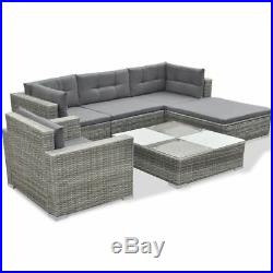 17Pcs Outdoor Wicker Sofa Set Patio Rattan Sectional Furniture Garden Deck Couch