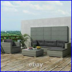 17 PCS Patio Furniture Sectional Sofa Set Rattan Wicker Cushioned Couch Outdoor