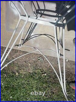 1950 wrought iron patio furniture set With Tea Cart