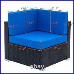 1-7PCS Outdoor Patio Sectional Furniture PE Wicker Rattan Sofa Set Garden Yard