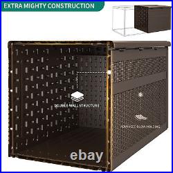 230 Gal Outdoor Storage Container Patio Deck Storage Container Brown Garden Box