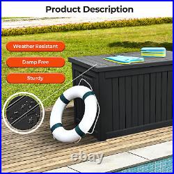 230 Gallon Outdoor Storage Deck Box Large Organizer Lock Waterproof Pool Garden