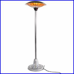 24 Electric Patio Heater Outdoor Free Stand Infrared Radiant adjustable height