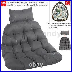 264lbs Outdoor Swing Hanging Egg Chair Garden withStand Cushion for Patio Balcony