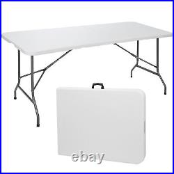 2PCS 6' Folding Table Portable Plastic Indoor Outdoor Picnic Camp Dining White