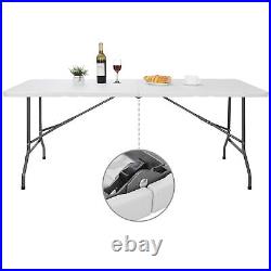 2PCS 6' Folding Table Portable Plastic Indoor Outdoor Picnic Camp Dining White