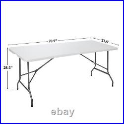 2PCS 6' Folding Table Portable Plastic Indoor Outdoor Picnic Camp Dining White