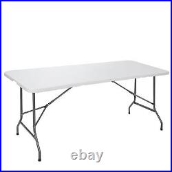 2PCS 6' Folding Table Portable Plastic Indoor Outdoor Picnic Camp Dining White