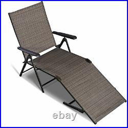 2PCS Pool Chaise Lounge Chair Recliner Outdoor Patio Furniture Adjustable New