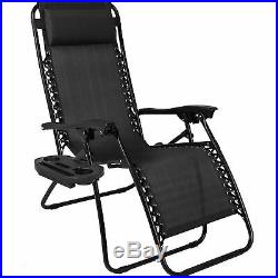 2X Outdoor Folding Zero Gravity Chair Lounge Beach Patio Recliner Adjustable UK