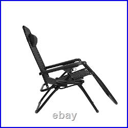 2X Zero Gravity Recliner Outdoor Chair Reclining Garden Sun Lounger Portable