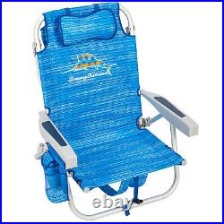 2-Pack Tommy Bahama Beach Chair Lay Flat, Reclining, Adjustable, Cargo Pouch NEW