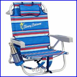 2-Pack Tommy Bahama Beach Chair, Lay Flat, Reclining, Folding, Backpack, NEW