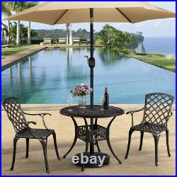 2 Pcs Aluminum Patio Chairs, Outdoor Patio Bistro Dining Set for Garden, Yard