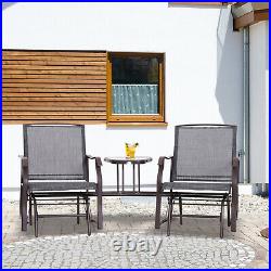 2 Person Double Rocking Chair Patio Glider Front Porch Furniture Outdoor Seating