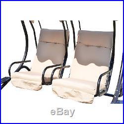2 Person Outdoor Swing Seat Patio Hammock Furniture Bench Yard Loveseat WithCanopy