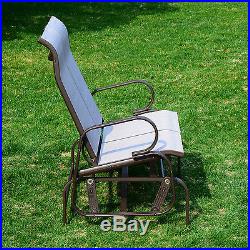 2 Person Patio Glider Porch Swing Outdoor Garden Bench Rocking Chair Furniture