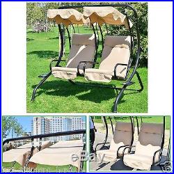 2 Person Patio Swing Hammock Covered Chair Seat Porch Bench Furniture Loveseat
