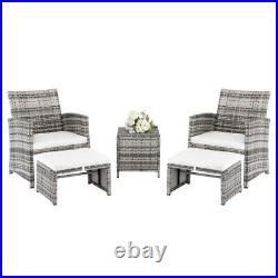 2-Person Patio Yard PE Wicker Rattan Sofa Chair Furniture Set with Coffe Table