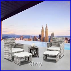 2-Person Patio Yard PE Wicker Rattan Sofa Chair Furniture Set with Coffe Table