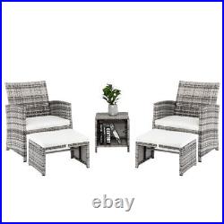 2-Person Patio Yard PE Wicker Rattan Sofa Chair Furniture Set with Coffe Table