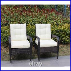 2-Piece Liberatore Dining Chairs with Cushions (Beige Cushion)