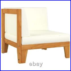 2 Piece Patio Lounge Set with Cushions Solid Acacia Wood