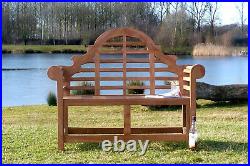 2 Seater Teak Wooden Garden Bench Outdoor Patio Seat Lutyen Chair Wood Furniture