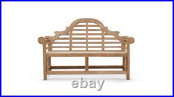 2 Seater Teak Wooden Garden Bench Outdoor Patio Seat Lutyen Chair Wood Furniture