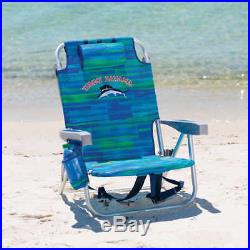 2 Tommy Bahama Backpack Cooler Beach Chair- Blue