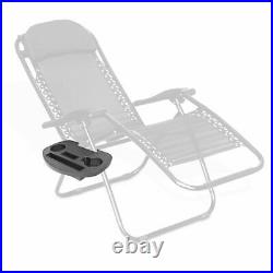 2 x Clip On Side Table Tray For Zero Gravity Sun Lounger/Camping Chair Outdoor