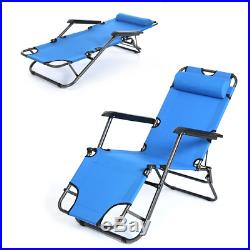 2x Zero Gravity Folding Reclining Chair Chaise Lounge Benche Recliner Pool Beach