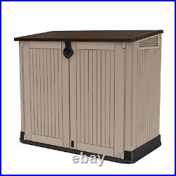 30-cu-ft All-weather Store-it-out Midi Resin Storage Shed In Sturdy Design Beige