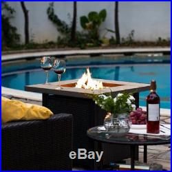32Bali 50,000 BTU Outdoor Gas Fire Pit Propane Gas Heater Patio Square Table