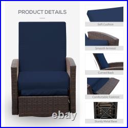 360° Rattan Swivel Chair Swivel Reclining Patio Furniture Sofa for Patio