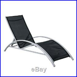 3PCS Adjustable Chaise Lounge Chairs Set Outdoor Patio Pool Garden Furniture US