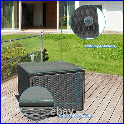 3 PCS Patio Rattan Furniture Set Conversation Wicker Set Cushioned Sofa Outdoor