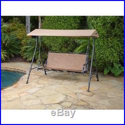 3 Person Canopy Sling Swing Patio Furniture Backyard Porch Steel Frame Canopy