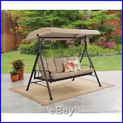 3 Person Patio Swing Canopy Outdoor Chair Hammock Furniture Bed Cushion Porch