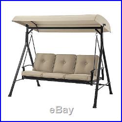 3 Person Patio Swing Canopy Outdoor Chair Hammock Furniture Bed Cushion Porch